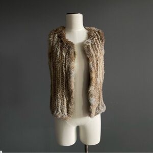 525 America Tan Faux Fur Vest